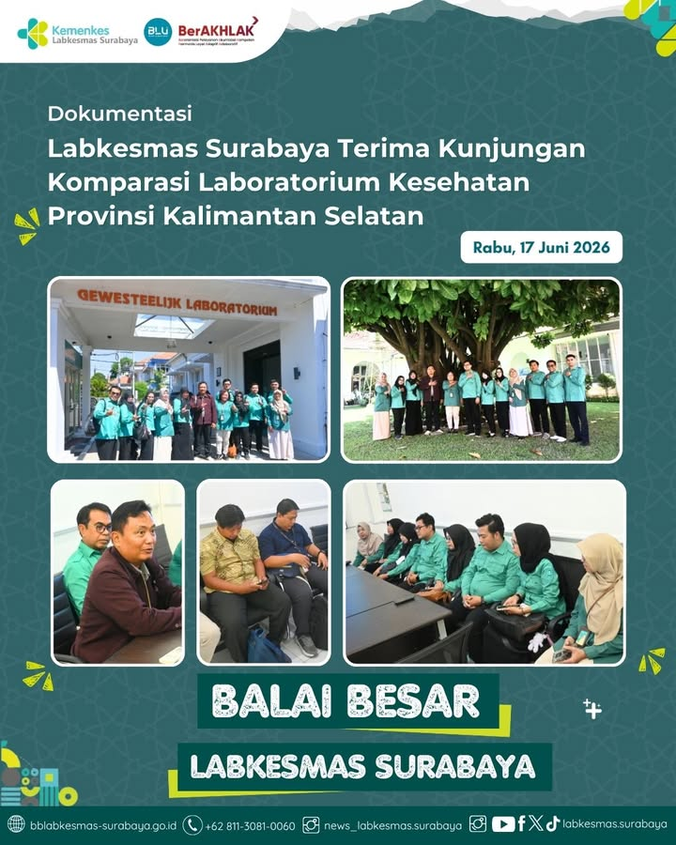 Labkesmas Surabaya Terima Kunjungan Komparasi Laboratorium Kesehatan Provinsi Kalimantan Selatan